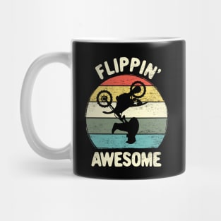 Retro Dirt Bike Motocross Rider: Flippin' Awesome Mug